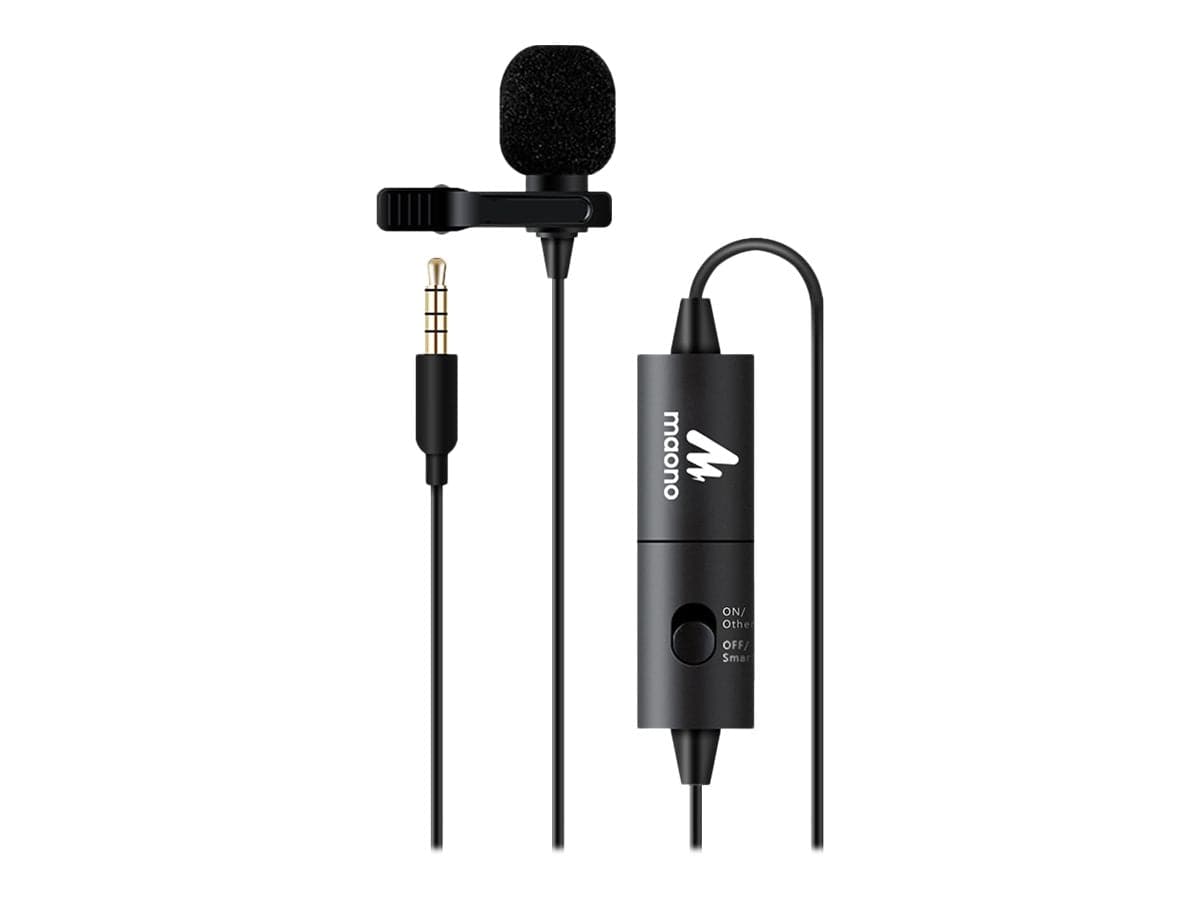 Maono Electret Condenser Omnidirectional Lavalier Microphone with 6m Cable - maplin.co.uk