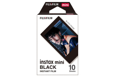 Fujifilm Instax Mini Instant Photo Film - Black Pack of 10