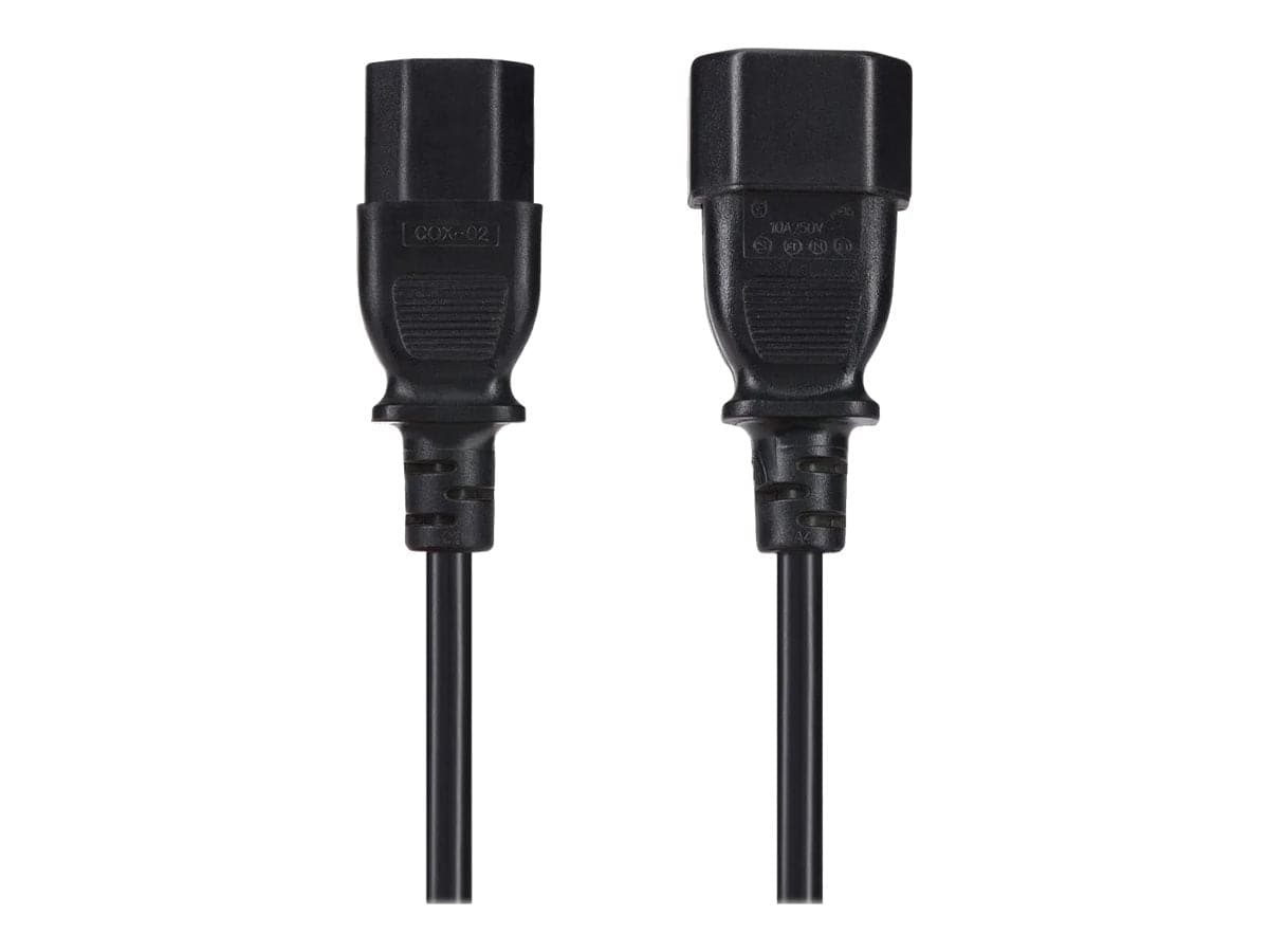 Maplin Power Lead IEC C14 Male Plug to C13 Female Extension Lead - 2m, Black - maplin.co.uk