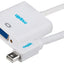 Maplin Mini DisplayPort to VGA Female Adapter - White, 23cm - maplin.co.uk