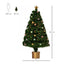 HOMCOM 3ft Pre-Lit Fibre Optic Artificial Christmas Tree with Golden Stand - maplin.co.uk