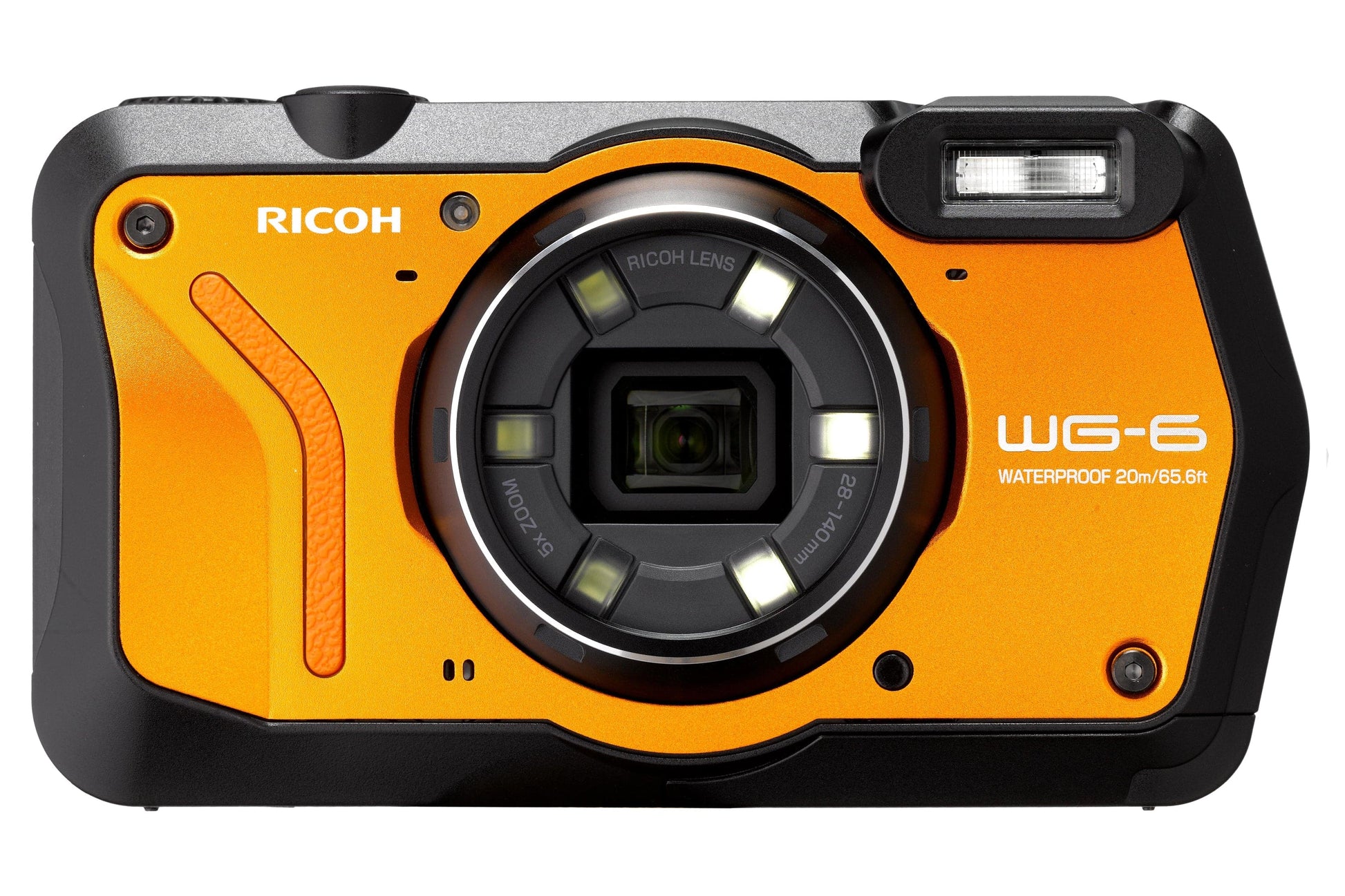 Ricoh WG-6 20MP 5x Zoom Tough Compact Camera - Orange - maplin.co.uk