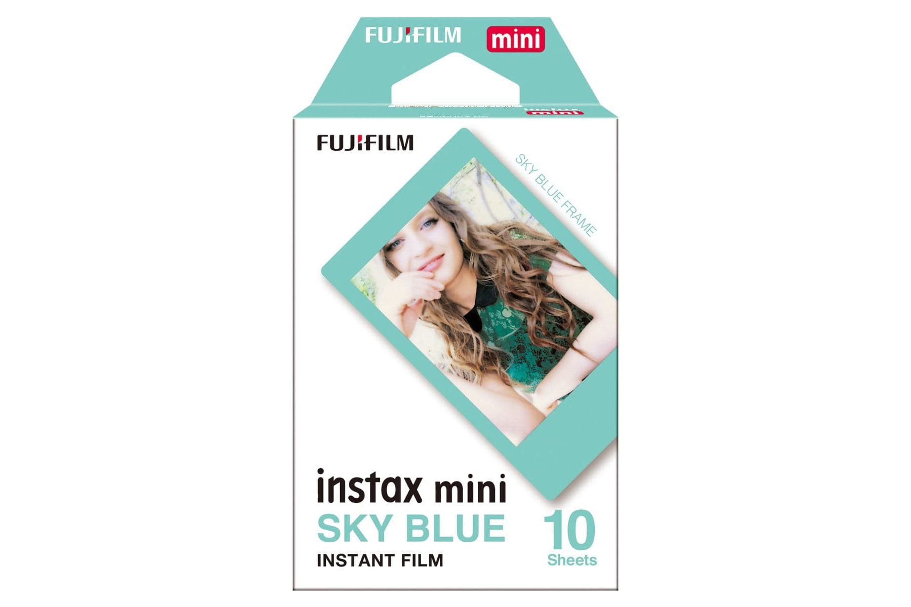 Fujifilm Instax Mini Border Instant Photo Film - Sky Blue - maplin.co.uk