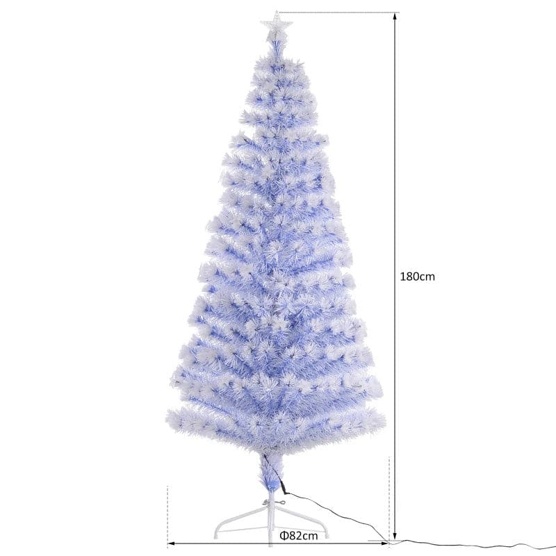 HOMCOM 5ft Pre-Lit Fibre Optic LED Artificial Christmas Tree - maplin.co.uk