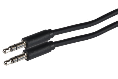 Maplin 3.5mm Aux Stereo 3-Pole Jack Plug to 3.5mm 3-Pole Jack Plug Cable - Black ,1.5m