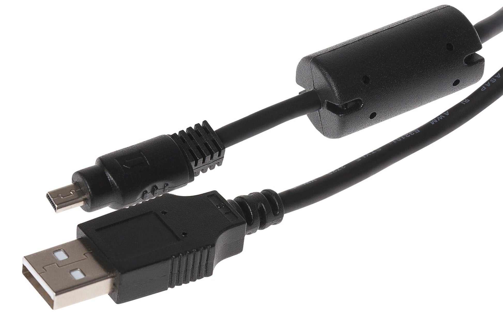 Maplin USB-A to 8-Pin Mini USB Cable for Data & Photo Transfer - Black, 0.5m - maplin.co.uk