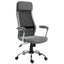ProperAV Linen-Feel Mesh Fabric High Back Swivel Office Chair - Grey - maplin.co.uk