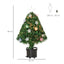 HOMCOM 2ft Pre-Lit Fibre Optic LED Tabletop Artificial Christmas Tree - maplin.co.uk