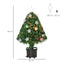 HOMCOM 2ft Pre-Lit Fibre Optic LED Tabletop Artificial Christmas Tree - maplin.co.uk
