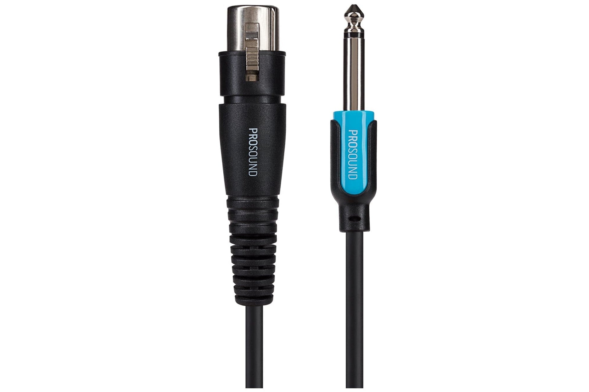 XLR Female Connector to 1 4" 6.35mm 2 Pole Jack Plug Cable Black 3m