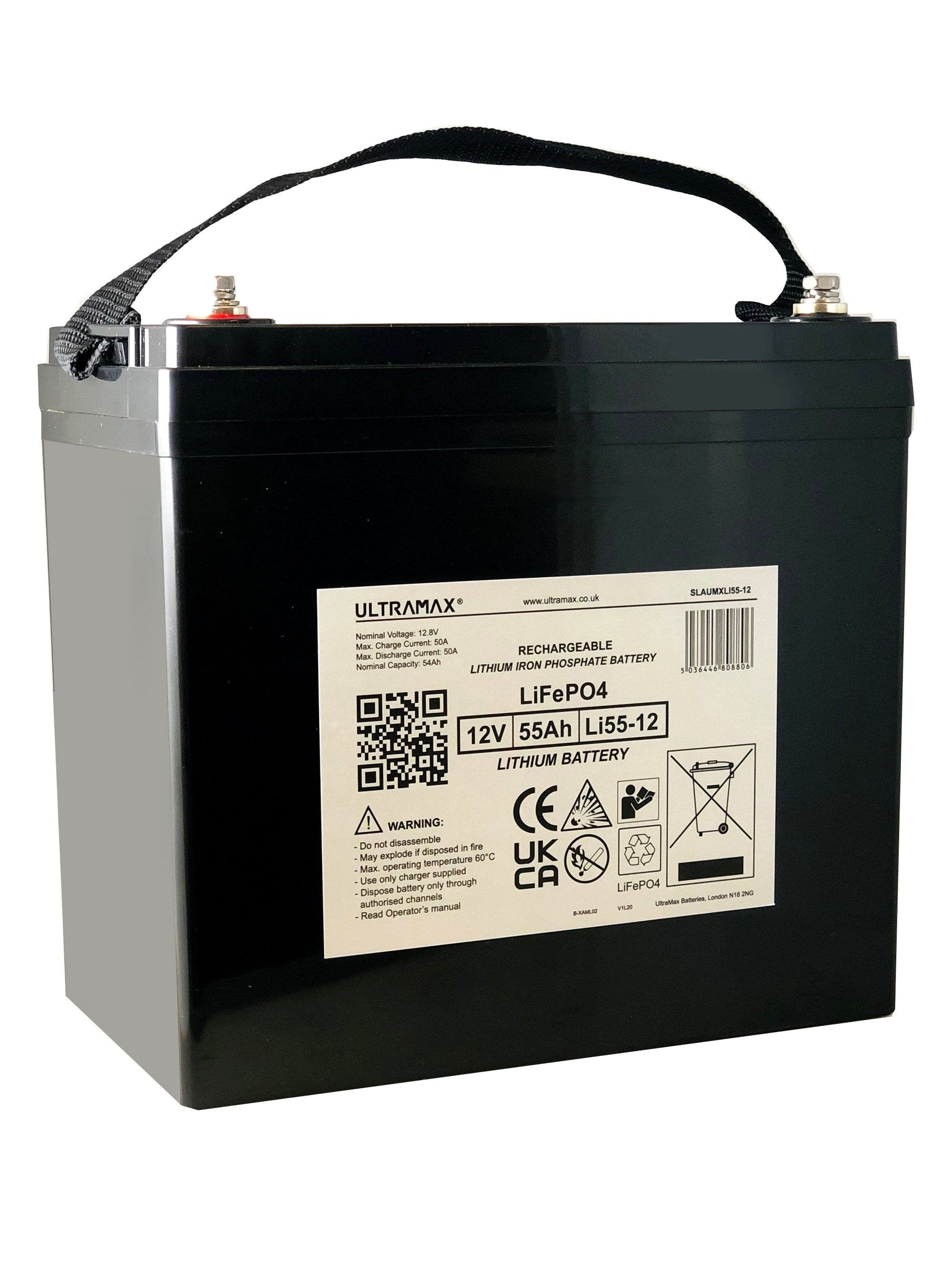 Maplin Plus 12V 55Ah Lithium Iron Phosphate LiFePO4 Battery