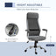 ProperAV Extra Linen-Feel Mesh Fabric High Back Swivel Office Chair - Grey - maplin.co.uk