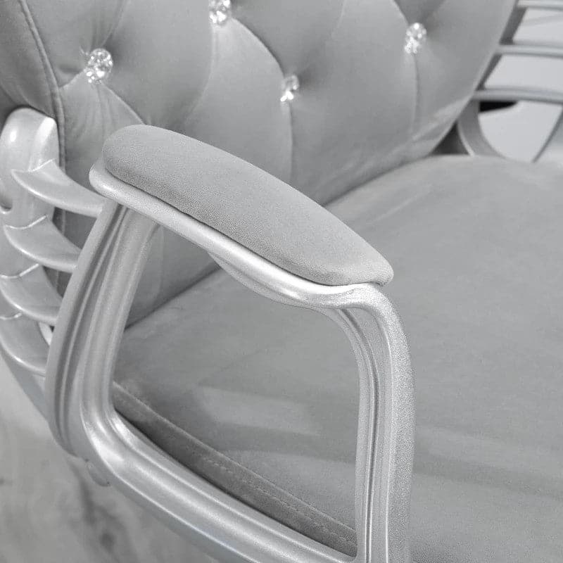 ProperAV Extra Ergonomic 360° Swivel Diamond Tufted Padded Base Office Chair with 5 Castor Wheels